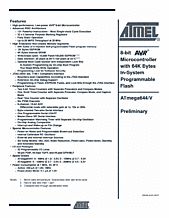 DataSheet ATmega64RZAV pdf